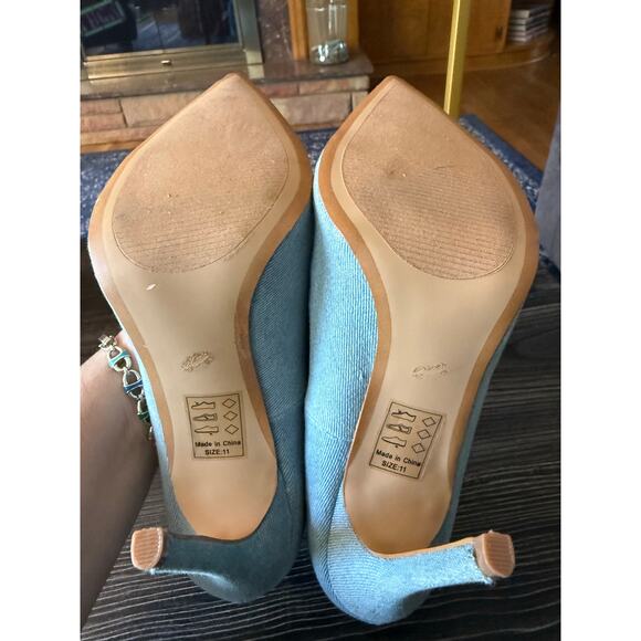 Shoe Republic LA Denim Stiletto Sz. 10 - Picture 3 of 9